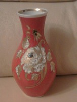 Aranyozott, kézzel festett Schau-Bach-Kunst váza