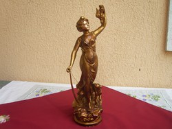 A Vadászó Diána- Gyönyörű Antik Spiáter szobor,,,42 cm!