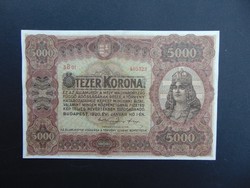 5000 korona 1920 5 B 01 nagy méretű bankjegy !  
