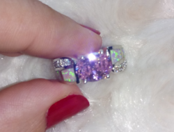 Gyönyörű, mystic topáz-, opál köves, 925 jelzésű gyűrű 10