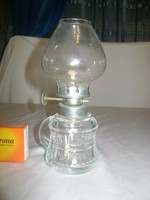 Retro kis méretű petróleum lámpa üvegből