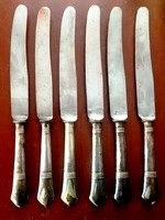 6 db, ezüstözött nyelű kés készlet (SZANDRIK AE)