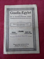 GIZELLA-EGYLET KÖLCSÖNÖS ÉLET- ÉS HOZOMÁNYBIZTOSÍTÓ INTÉZET 1922