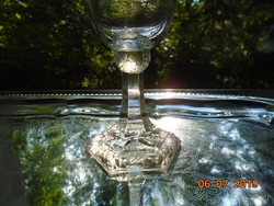 Rosenthal classic rose embossed flower pattern, faceted stem and base, champagne glass
