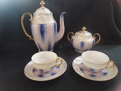 3523-Gyönyörű porcelán lüszteres teás készlet