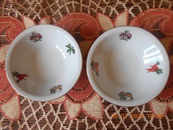 Alföldi porcelán kompótos tányérok, zöldség mintás
