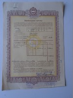 G028.58 Állami Biztosító  Állatbiztosítási  kötvény 1960 -   Bélmegyer Békéscsaba