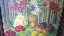 Cozy great table still life painting p., V., with frame