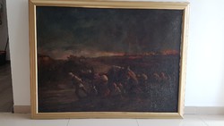 Varga Albert : hatalmas méretű háborús festménye