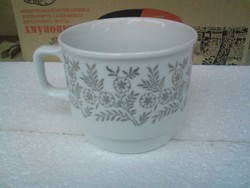 Old Zsolnay porcelain silver floral mug