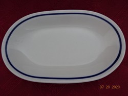 Alföldi porcelán kék csíkos ovális tányér, főzelékes.