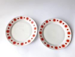 2 db Alföldi retro porcelán kistányér - Centrum varia, koronavírus mintás desszertes tányérok
