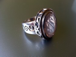 Rózsakvarc pecsétgyűrű
