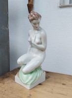Ritkább festésű akt női nipp, figura, Gyűjtői darab 