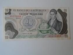 G029.87  Bankjegy  Colombia Kolumbia 20 pesos oro 1982
