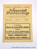 1941 augusztus 10  /  NIMRÓD VADÁSZLAP  /  E R E D E T I, R É G I Újságok Szs.:  12592