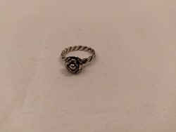 Gyönyörű tömör ezüst rózsa mintás gyűrű