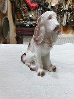 Régi Hollóházi porcelán kutya 