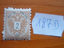 OSZTRÁK Török-birodalmi osztrák Posta 2 SLD 1883 címer - felirat: "Impe. Reg. - mai 187D