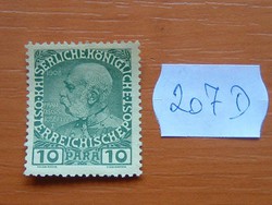 OSZTRÁK Török-birodalmi osztrák Posta 10 PARA 1908 Franz József koronázás 60. évfordulója 207D
