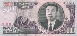 Észak-Kórea 5000 won, 2006, UNC bankjegy