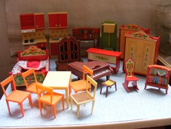Retro Jean  West-Germany műanyag játék baba bútorok