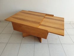 Retro régi hosszabbítható magasfényű asztal mid century