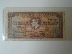 G029.113  Bankjegy   Bermuda  5 shilling 1937  KGVI