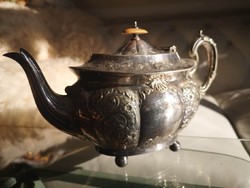 Antik, angol ezüstözött teáskanna