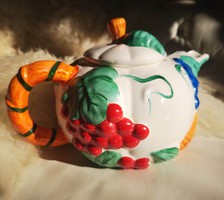 Fruit-shaped colorful ceramic spout, teapot