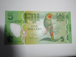 Fidzsi szigetek 5 dollár 2013 UNC Polymer