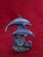 Delfin pár Figurális szobor, magassága 7,5 cm.
