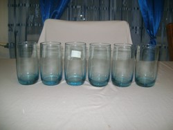 Retro, kék színű vizes pohár - hat darabos készlet