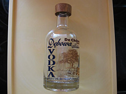 Retro Debowa vodka üveg eredeti fa csavaros dugóval
