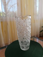 Nagyméretű csiszolt kristály váza