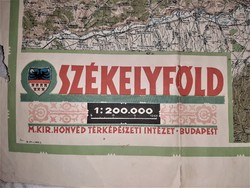Irredenta Székelyföld térkép, az 1942. június 10-i határokkal, nagy méretű: 105 x 86 cm