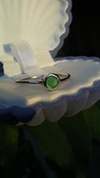 Smaragd 925 ezüst gyűrű 58