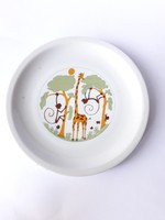 Alföldi retro porcelán gyerek tányér, zsiráf és majom, dzsungel mintával