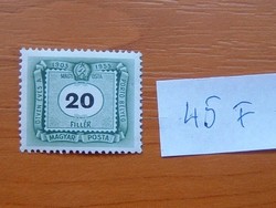 MAGYAR POSTA 20 FILLÉR 1953 A magyar postai bélyegek 50. évfordulója 45F