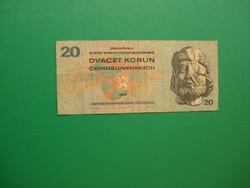 Csehszlovákia 20 Korona 1970  "Mesélő bankjegy"