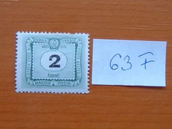 MAGYAR POSTA 2 FORINT 1953 A magyar postai bélyegek 50. évfordulója 63F