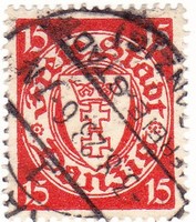 Danzig szabad város forgalmi bélyeg 1925