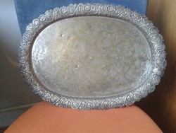 Xviii./Xix.Sz. Austrian goldsmith work? Baroque silver plated tray cheap!