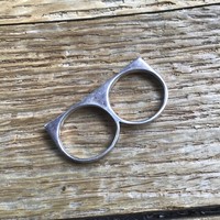 Dupla Minimalista stílusú osztrák ezüst gyűrű