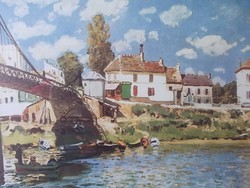 A reproduction of Sisley's beautiful Impressionist painting
