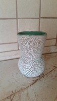 Gorka repesztett mázas kerámia retro váza 15 cm eladó!