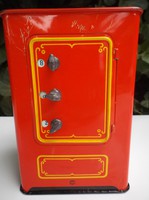 Fém - NSZK - játék páncélszekrény - 977 kóddal nyílik - 13,5 x 9 x 7,5 cm - gyönyörű állapot