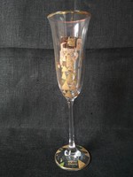 Goebel pezsgőspohár, új, Klimt: Die Erwartung c. képe