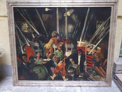 "Cirkusz" ismeretlen festő ,olaj -vászon festmény, vélhetően az 50-es évek elején készült.