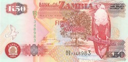 Zambia 50 kwacha, 2009, UNC bankjegy